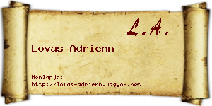 Lovas Adrienn névjegykártya